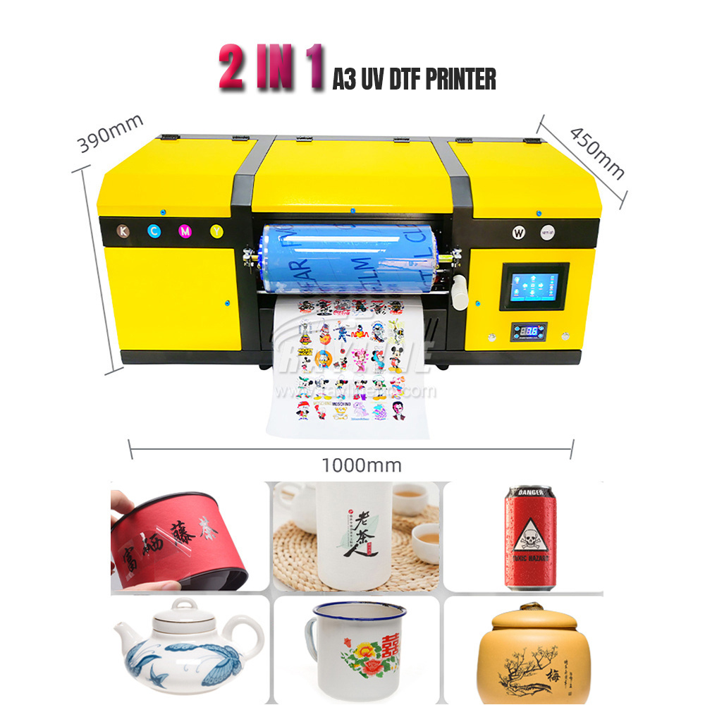 Dtf Printer Machine - Mesin Printer UV DTF Dua-dalam-Satu untuk