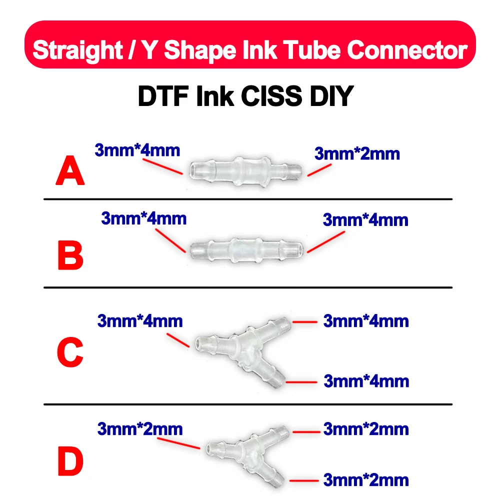 Dtf Printer Machine - 15 Buah Konektor Tabung Tinta Bentuk
